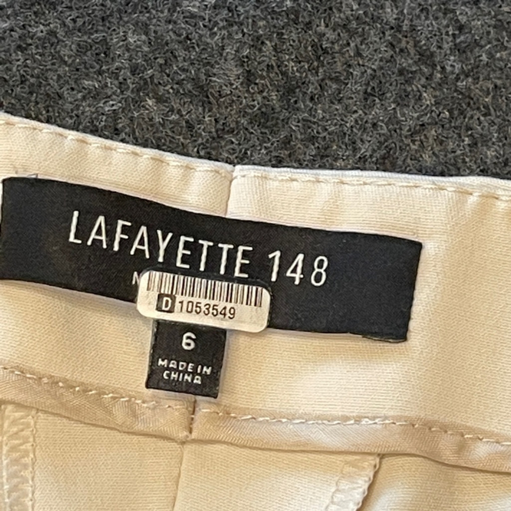 Lafayette 148 New York Bleecker Slim-Leg Pants | Cream | Reg. $598 | $150 - Picture 11 of 11